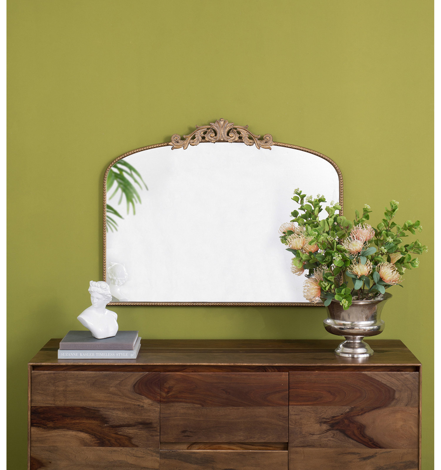 Emmeline Metal Arch Mirror, Gold, 31" x 40"