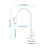 White Kitchen Faucet With Pull Out Spray - Modern Design, Stainless Steel Hassle- Setup, Adjustable Water Flow And Temperature Steel, Install Swiftly Operate Easily