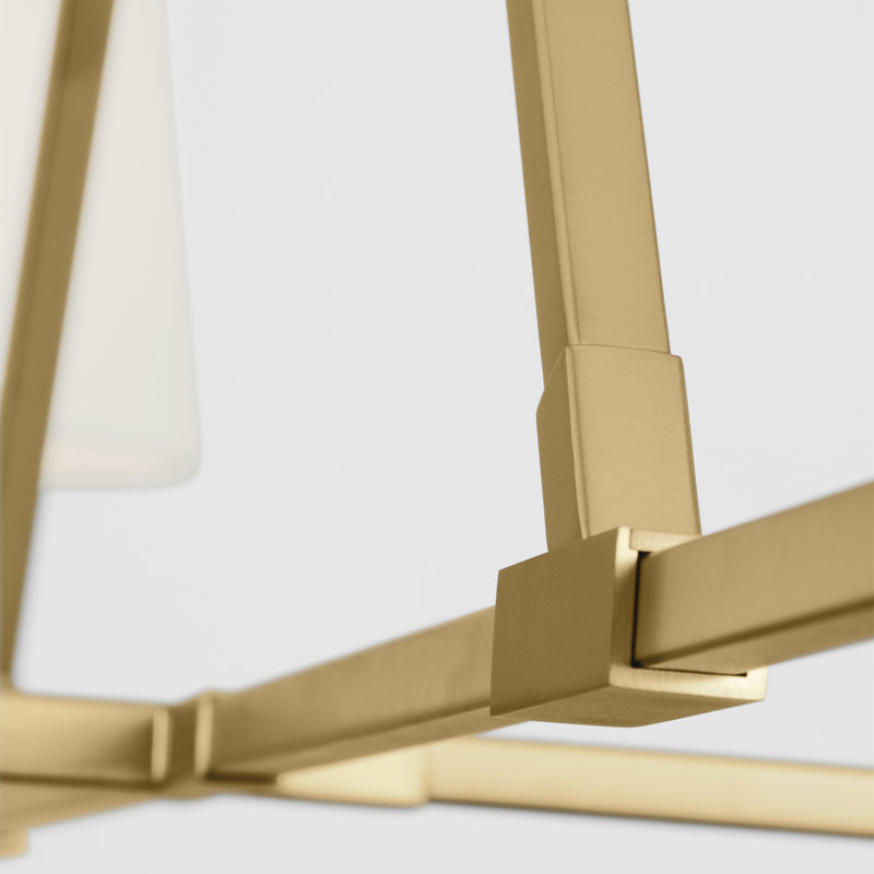 Perth 4 - Light Chandelier, 18.12" H x 31" W x 31" D, Burnished Brass