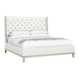 Michael Weiss California King Tufted Upholstered Panel Bed
