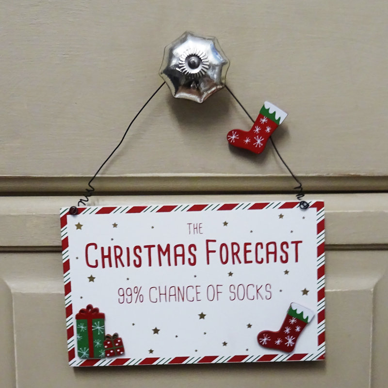 99% Chance Of Socks Wooden Plaque