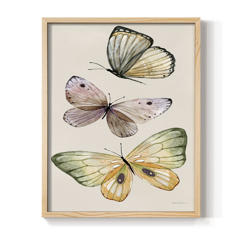 «Fly Away I», reproduction encadrée - bois massif, Naturel, H 11 po x l 9 po