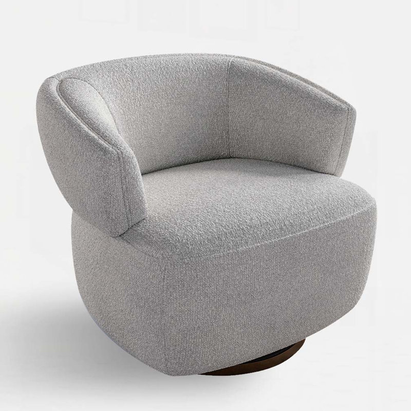 Fauteuil demi-tonneau pivotant entièrement assemblé