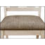 Ensemble de table de salle à manger extensible de style chalet 7 pièces avec finition bicolore gris craie, chaises rembourrées et fabrication en bois massif-1048403409