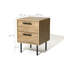 Table de chevet 2 tiroirs H 21,7 po Mid-Century