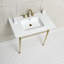 Lavabo de salle de bain console rectangulaire en céramique avec trop-plein Edwardian-62257203-62257205