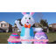 Décoration de jardin gonflable lapin avec deux œufs