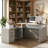 Height Adjustable L-Shaped Standing Desk