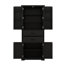 Grande armoire de rangement, armoire de rangement autoportante avec 2 portes, tablette réglable et 2 tiroirs-996518528