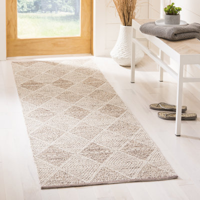 Annia Hand Woven Cotton Geometric Rug
