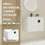 Meuble-lavabo de 28 po pour salle de bain - Petit meuble-lavabo mural, avec porte à fermeture silencieuse et baignoire en céramique 28 po-1949361268-1949361267