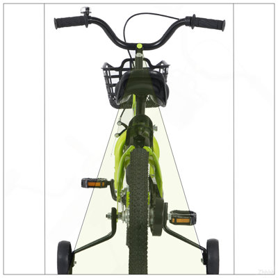 FKZNPJ 16 pouces, vélo sportif pour enfants avec roues d'entraînement et support réglable. Convient aux garçons et aux filles de 4 à 8 ans. Hauteur: 41 à 53 pouces. Offert dans une variété de couleurs.