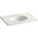 Ceramic Impressions Rectangular Drop-In Bathroom Sink with Overflow