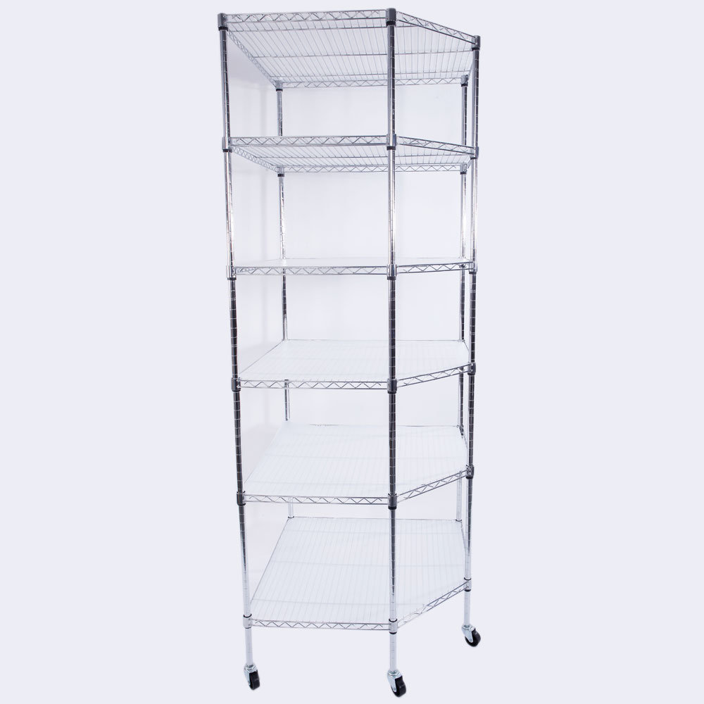 Wolfgram 27'' W Metal Height -Adjustable Shelving Unit with Wheels Rebrilliant 