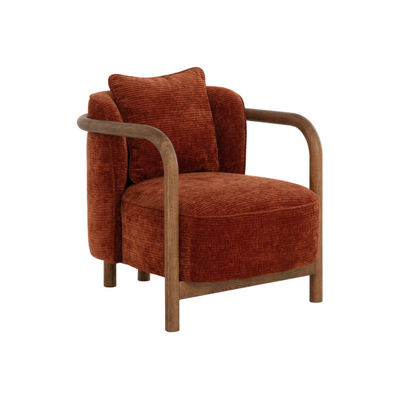 Lounge Chair, Brown Polyester