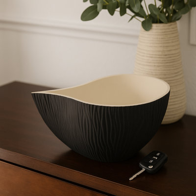 Bol décoratif texturé Teardrop pour la décoration intérieure - Décoration moderne pour tablette ou comptoir de cuisine