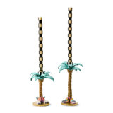 Patience Brewster Palm Tree Candle Holders, Set Of 2