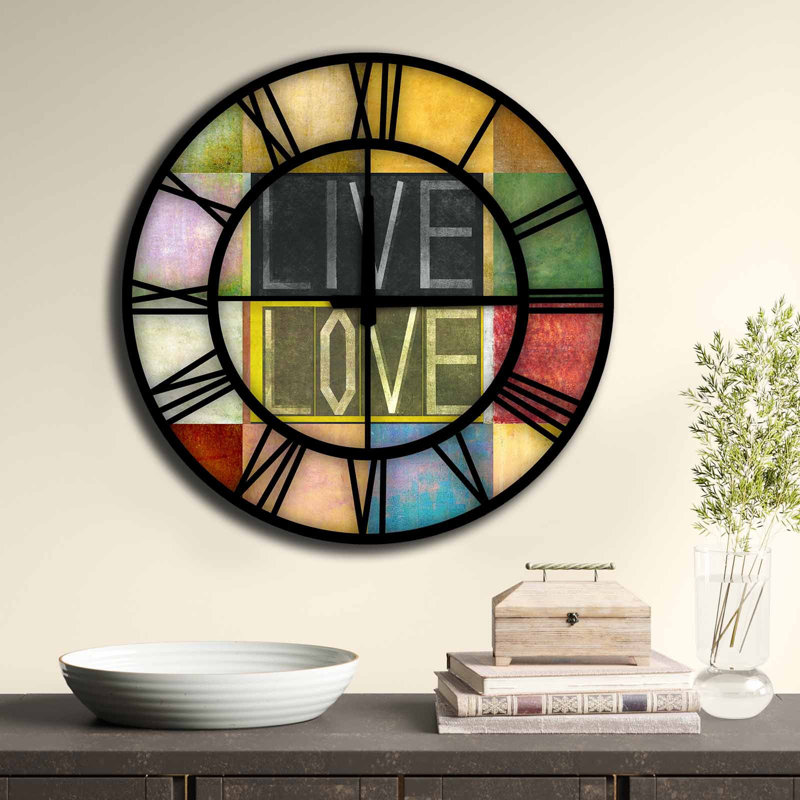 Horloge murale élégante Elegant, 19,7 pouces de diamètre | 100% panneau de fibres à densité moyenne, épaisseur: 0,2 pouce | Design minimaliste élégant pour la décoration de la maison et du bureau | Parfait pour le salon, la chambre à coucher et 