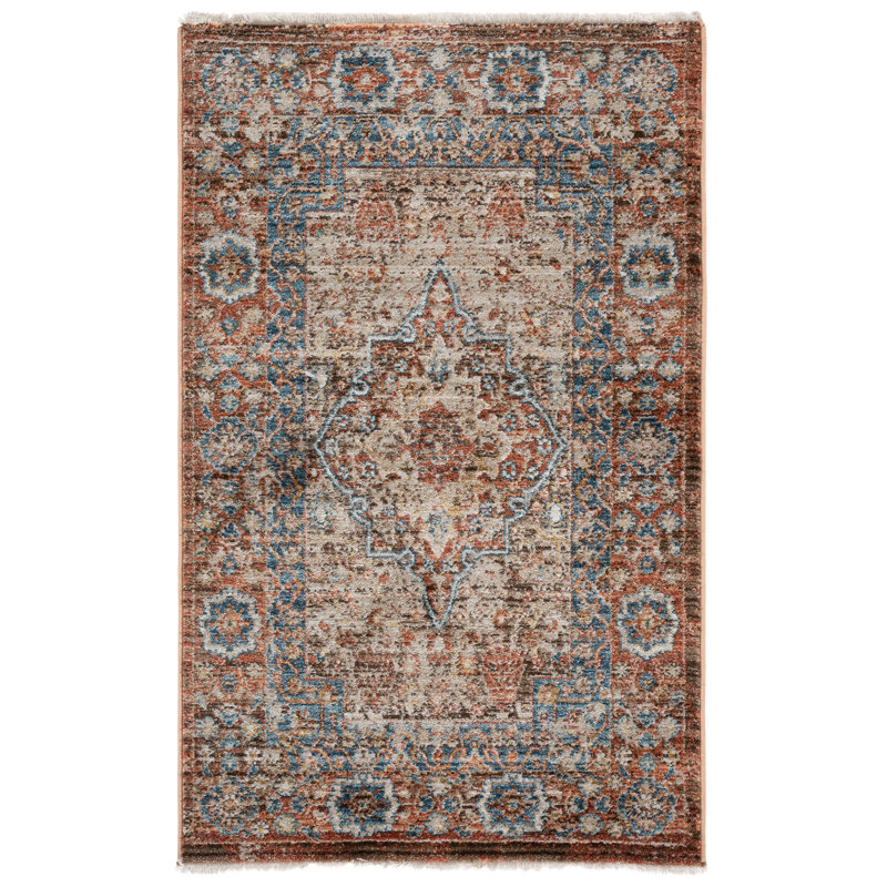 Tapis performance oriental Broomhedge Bijar, Rectangle 4 pi x 6 pi, Brown/Rust
