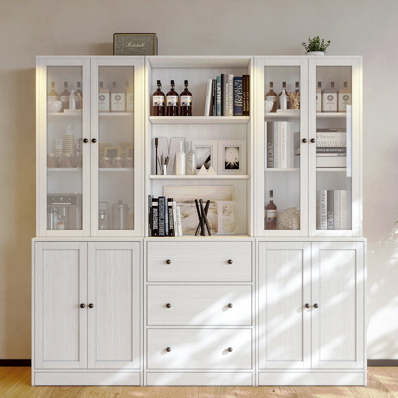 Reshod Book Cabinet Storage Bookcase, White