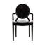Chaise de salle à manger avec accoudoir transparente Bryer-27524219-25831718