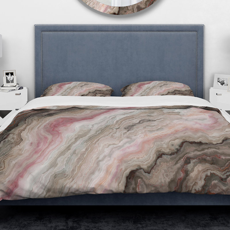 Housse de couette moderne et contemporaine en microfibre Designart, Housse de couette très grand + 2 taies décoratives