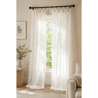 Etherton Semi Sheer Curtain Single Panel