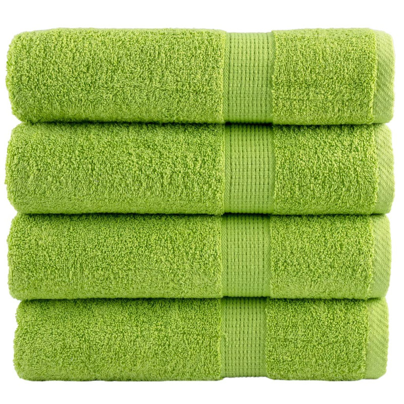 Premium Shower Towels SOLUND 4Pcs 600Gsm, Bath Towels - 4 Pack, Apple Green