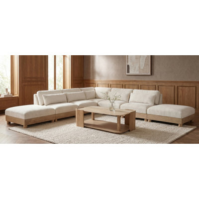 Canapé modulaire en tissu de chenille 160 po Turin 7 po Turin