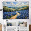 «Blue Green Meadow Charm Blue Bonnets V - Blue Bonnets», ensemble d'art mural-1285342227-1285342237