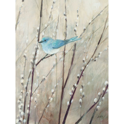 «Pretty Birds Neutral Crop» par Julia Purinton, reproduction sur toile tendue