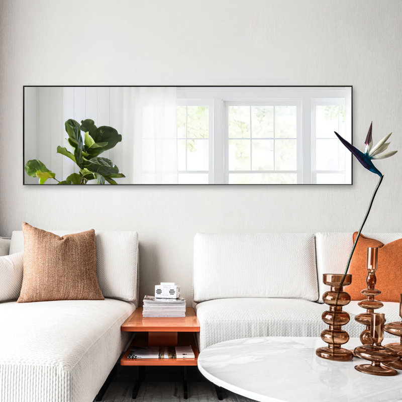 Miroir de salle de bain mural Talma, Noir, 59,1 po x 15,7 po