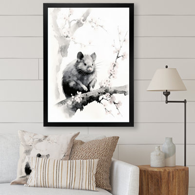 Travez Asian Art Rodent Sumi II sur toile