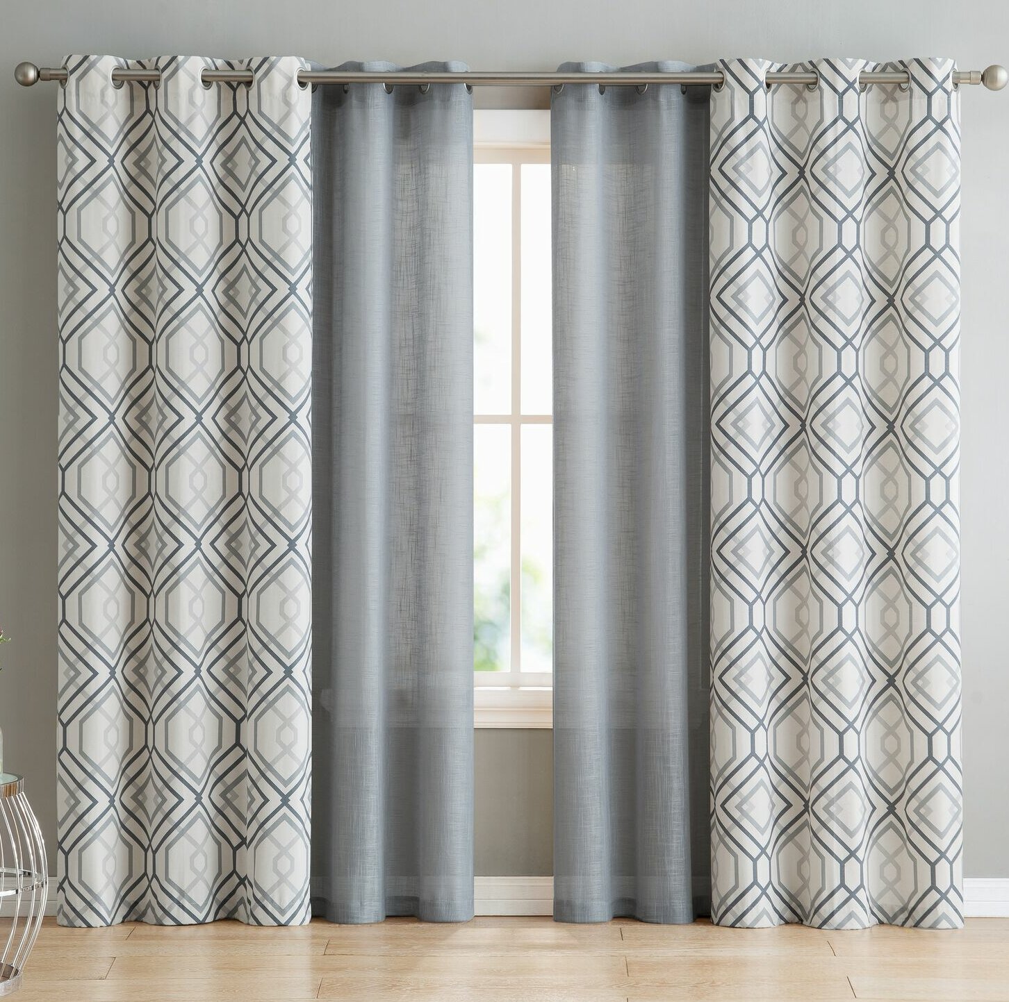 Darby Home Co Minchinhampton Polyester Semi Sheer Curtain & Reviews ...