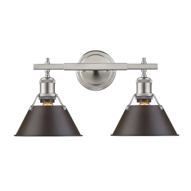 Luminaire à 3 lumières Felda, Bronze huilé, Étain