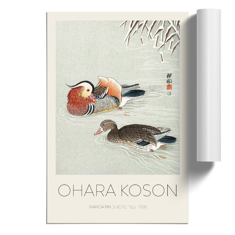 Mandarin Ducks - No Frame Print, 30cm H x 21cm W x 0.1cm D
