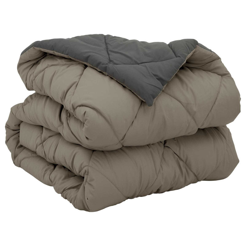 Microfiber Solid Colour Bedspread, 155 x 200 cm, Light Grey/Anthracite