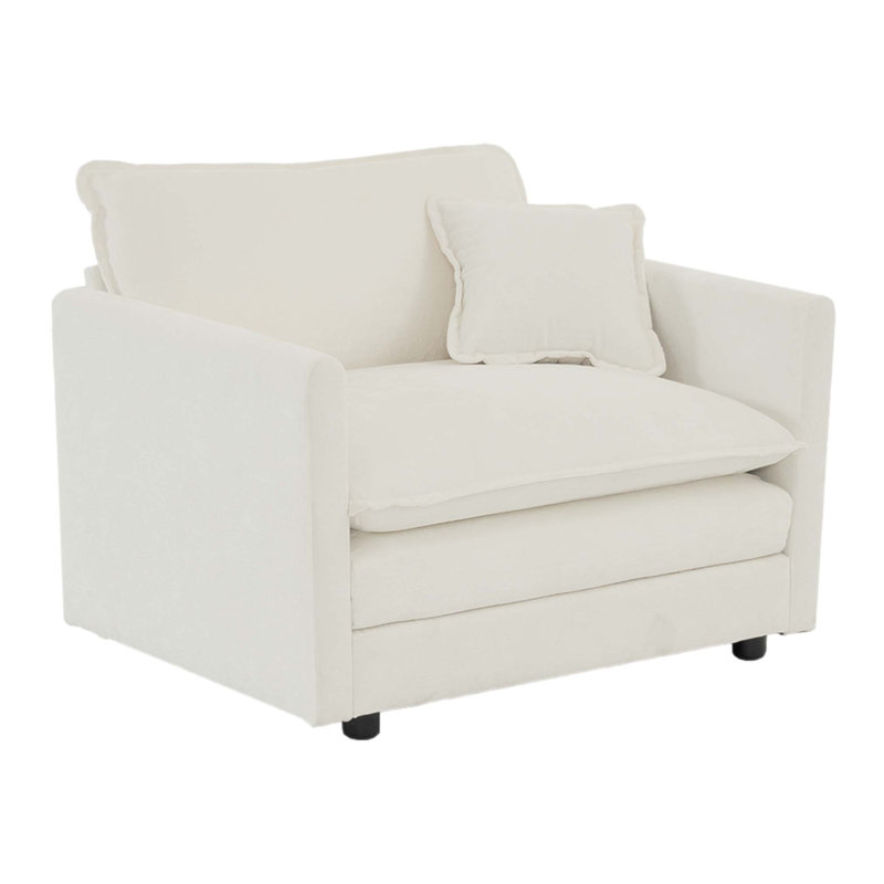 Fauteuil de lecture rembourré Comfy, Blanc