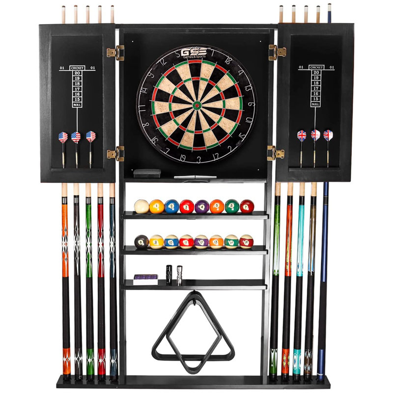 Porte-queues de billard pour salle de billard GSE 10, jeu de billard mural, Noir