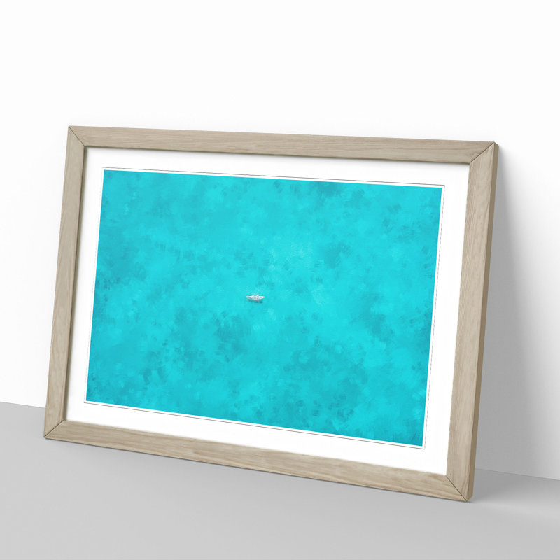 Coasting Boat - Picture Frame Graphic Art, 48cm H x 65cm W x 2cm D, Oak Framed