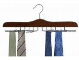 Rangement suspendu 24 crochets, Noyer / Chrome