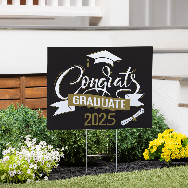 «Congrats Grad gradué», panneau de cour Coroplast