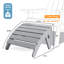 Repose-pieds extérieur en plastique Kacy-Leigh Adirondack-668051371