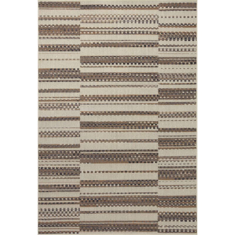 Tapis ivoire / taupe Oakhaven II Rainier, Rectangle 7 pi 10 po x 10 pi 10 po