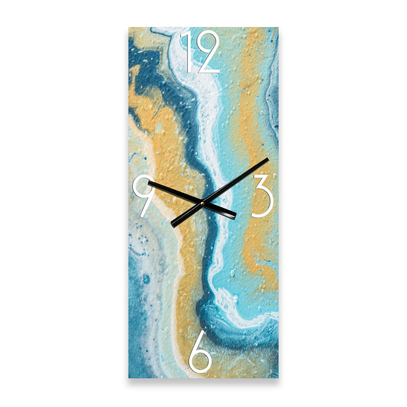 Horloge murale abstraite à composition abstraite en marbre III, Petit