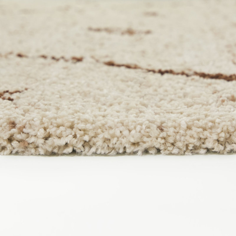 Tapis rose / beige DeCarava, Rectangle 7 pi 10 po x 10 pi