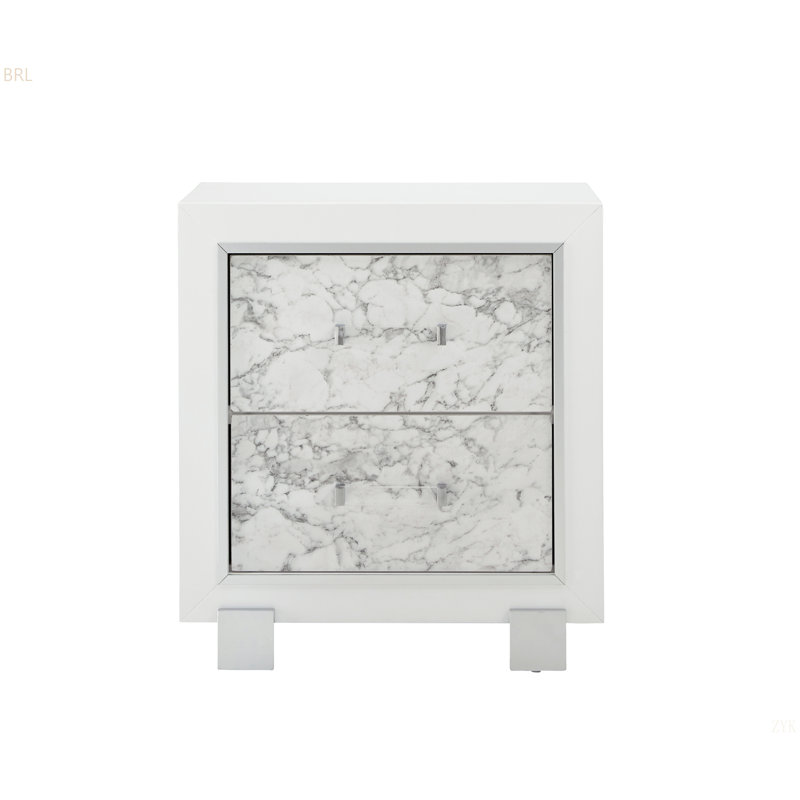 Table de chevet SKYE MARBLE WHITE