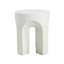 Table d'appoint / table de bout d'extérieur ronde MGO, table d'appoint de salon, blanc antique