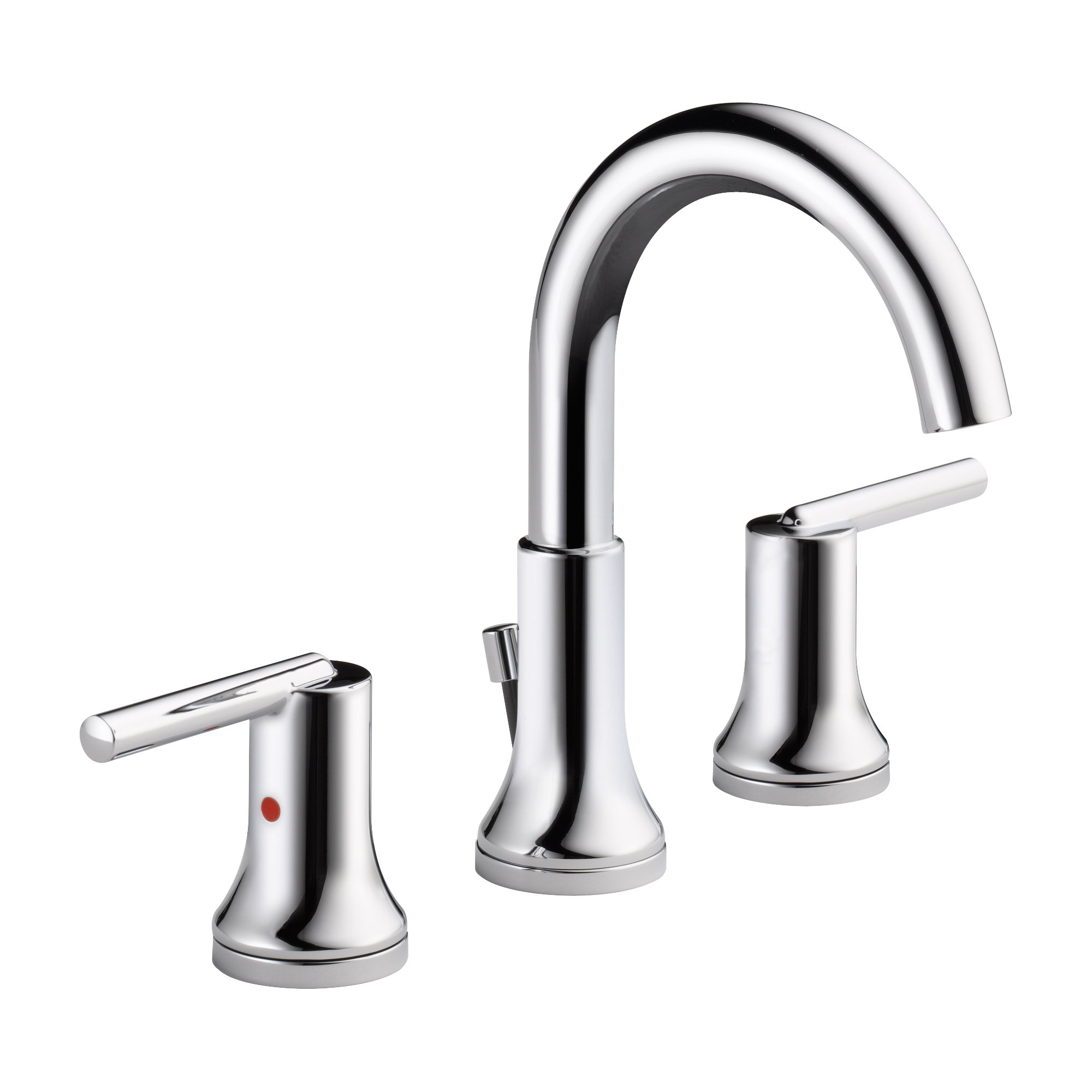 Trinsic Widespread Bathroom Faucet 3 Hole, 2-handle Bathroom Sink Faucet with Drain Assembly, Chrome