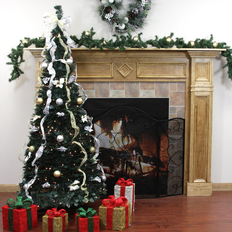 Arbre de Noël artificiel escamotable 6 pi